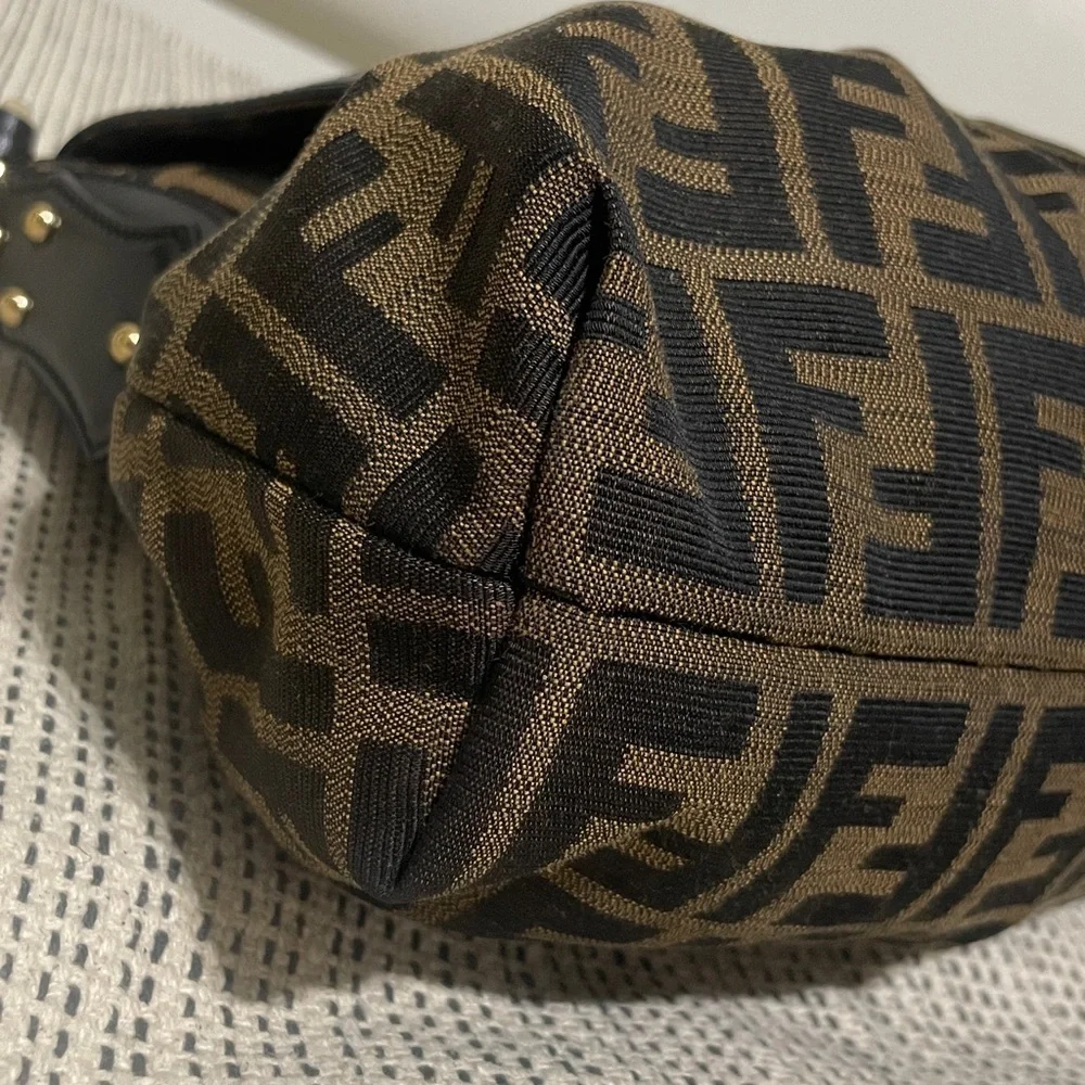 Fendi Zucca Canvas Shoulder Bag